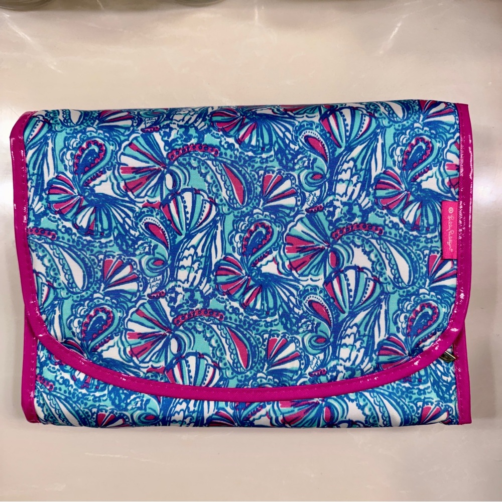 Lilly Pulitzer for Target Blue and Pink Cosmetic Bag
